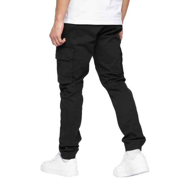 98% Cotton, 2% Elastane. Design: Plain. Fastening: Button, Zip Fly. Fabric Technology: Durable, Stretch. Belt Loops. Pockets: 2 Side Pockets, 2 Cargo Pockets, 2 Back Pockets, Flap Closure, Concealed, Buttoned. Hem: Ribbed.