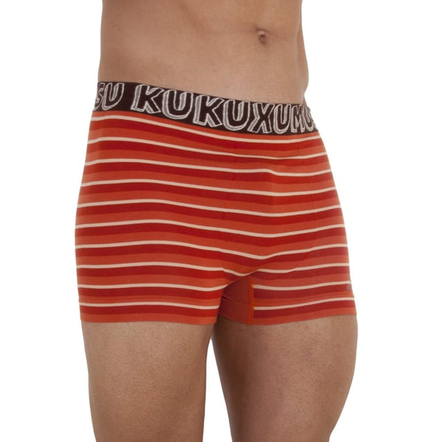 Boxer Kukuxumusu.
 Illustrations of the brand as decoration on the boxer briefs.
 Elastic waistband with the brand name printed consecutively.
 Matching seams.
 Composition: 85% Cotton, 9% Polyamide, 6% Elastane
 Care:
Care:
 - Machine wash maximum 30ºC.
 - Do not use bleach.
 - Iron at low temperature.
 - Do not use dryer.
 - Do not dry clean.