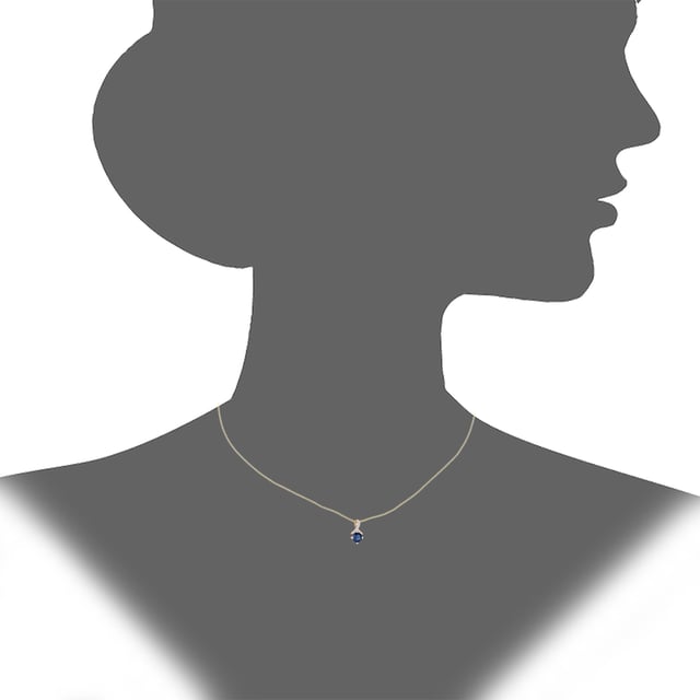 9K (375) Yellow Gold: 1.045gr; # Diamond: 0.02ct; # Sapphire: 0.6ct