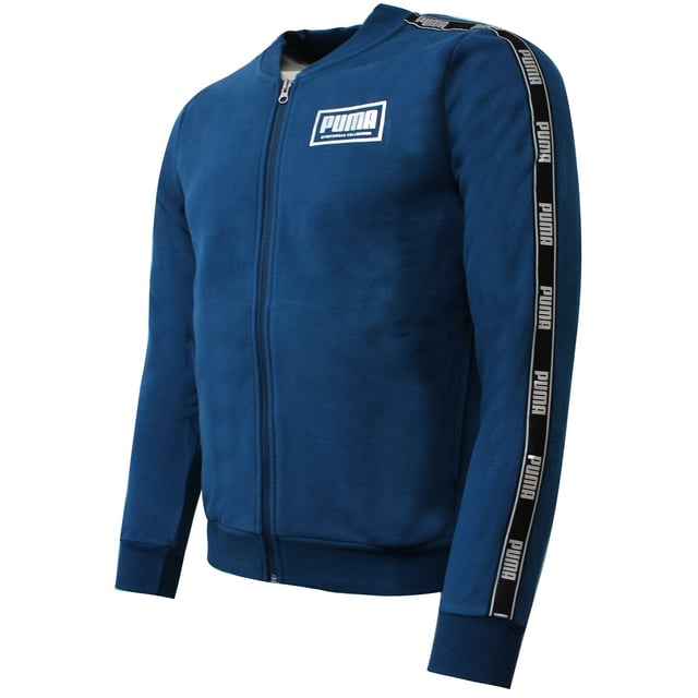 Puma Holiday Pack Bomber Jacket Daped Logo Blue Track Top 581767 38