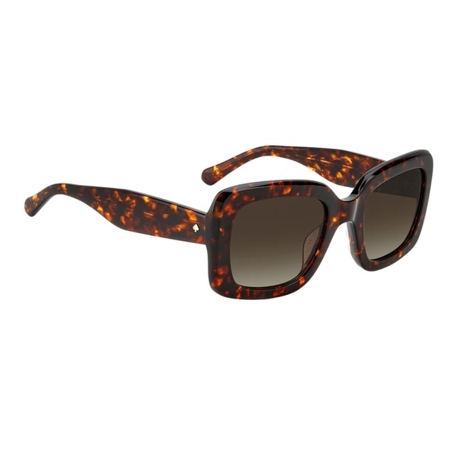Kate Spade Vrouwen Zonnebril BELLAMYS086F2 - Materiaal: Acetaat - Kleur frame: Bruin - Afmetingen: 52/17/140 mm (Diameter lens / Brug formaat / Lengte veren)