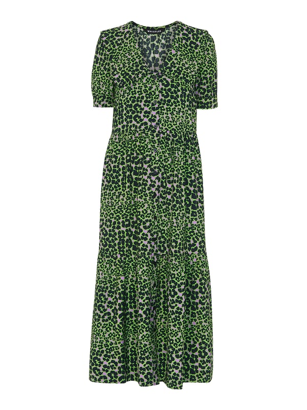 Discover the perfect addition to your wardrobe with the Safari Vibe Maxi Dress. Featuring a striking green leopard print, a flattering V-neck, and comfortable short sleeves. Crafted from a blend of viscose and nylon for a soft touch. Ideal for casual outings or adding a touch of wilderness flair to your day-to-day ensemble.