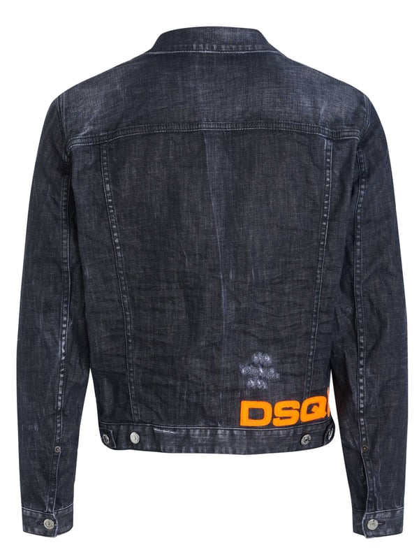 100% Baumwolle; Dsquared2 Jeansjacke;  Modell: S74AM1230 900;  Hochwertig verarbeitet;  Klassischer Kragen;  Knopfleiste;  Zwei seitliche Taschen;  Zwei Brusttaschen;  Dsquared2 Logodetails