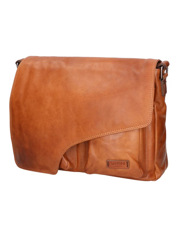 Bolso de mano para hombre de piel con doble apertura con cremallera, equipado con bandolera extraíble y ajustable. Producto elaborado artesanalmente en auténtico pelo de ternera engrasado.