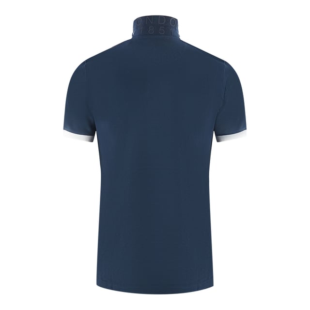 Aquascutum Branded Shoulder Tipped Navy Blue Polo Shirt. Look sharp in style with this Aquascutum Brand Logo Navy Blue Polo Shirt. Featuring the iconic brand logo, this classic polo shirt is the perfect combination of luxury and comfort. Dress up in effortless style with this timeless wardrobe essential.. Embroidered Aldis Badge Centre Chest, Branded Print Across The Left Shoulder, Aquascutum Branded Shoulder Tipped Navy Blue Polo Shirt. 100% Cotton, Regular Fit, Fits True To Size, Branded Logo Centre Chest, Button Closure, Union Jack Logo. British Flag Badge On Left Sleeve, Tipped Polo, London 1851 Across the Collar When Turned Up, Short Sleeve, Collar Neck. Style Code: P00323 85