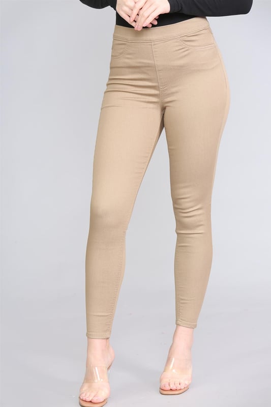 Marks and Spencer Womens High Waisted Jeggings Beige