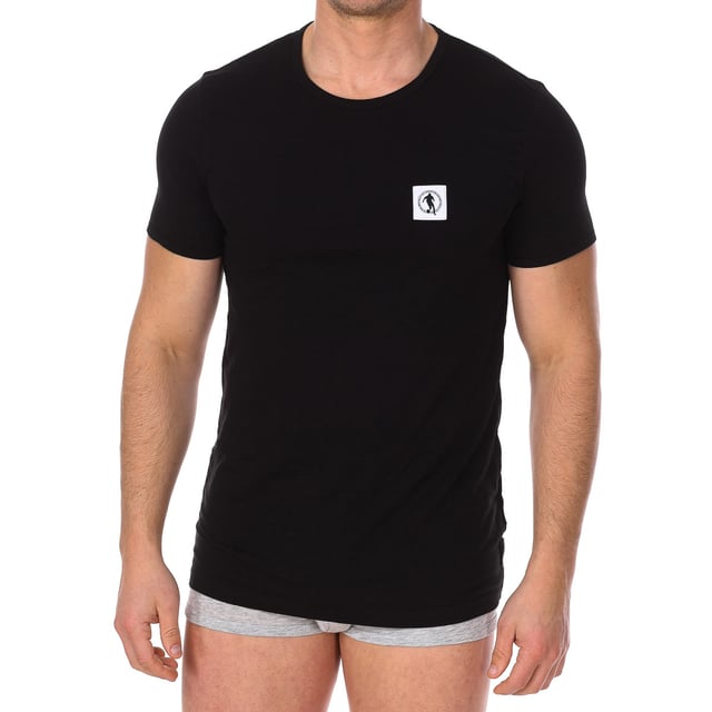 Bikkembergs short sleeve t-shirt.
 Color Black
 Round neck with ribbed finish.
 Fabric label personalized by the brand, on the upper side.
 Comfortable and breathable fabric.
 Seams seen in tone.

 Composition: 95% Cotton, 5% Elastane

 Care:
 -Wash at max temperature. 40ºC.
 -Do not use bleach.
 -Supports dry cleaning.
 -Allows you to use dryer.
 -Iron at max temperature. 130ºC.
 Composition: 95% Cotton, 5% Elastane
 Care:
Care:
 -Wash at max temperature. 40ºC.
 -Do not use bleach.
 -Supports dry cleaning.
 -Allows you to use a dryer.
 -Iron at max temperature. 130ºC.