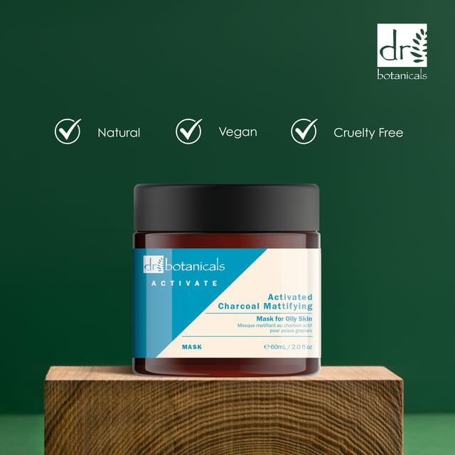 Dr Botanicals Activate Charcoal Mattifying Mask is a powerful formula designed to address oily skin concerns. With ingredients like charcoal powder, cucumber fruit extract, and citrus extracts, this mask helps to purify and detoxify the skin, while also providing hydration and improving the overall texture. Achieve a healthy, mattified complexion with this clean beauty product.