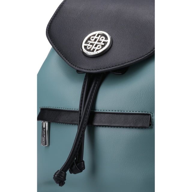 Practical and Trendy; The Mona Backpack features a drawstring closure for all of your essentials this season. Its contrasting panels in addition to its adjustable straps allow you to look and feel comfortable