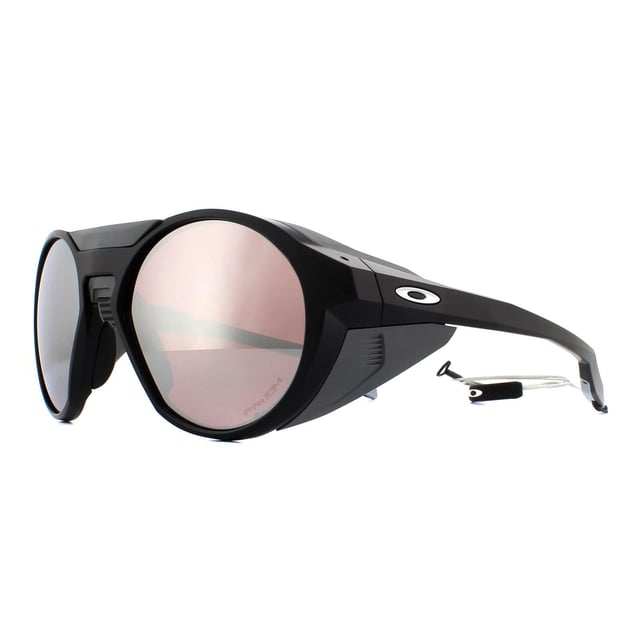 Oakley Sunglasses Clifden OO9440-01 Matte Black Prizm Snow Black are specifically engineered for mountaineering with the side shields and bridge blocker for extra protection. They also feature an integrated woven steel leash. The leash and the side shields and bridge blocker are all easily removeable to make the sunglasses a standard and pretty cool retro style of sunglasses.