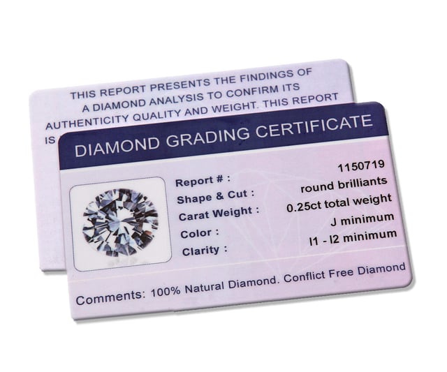 18K (750) witgoud: 1,1 gram; # Diamant: 0,25 ct