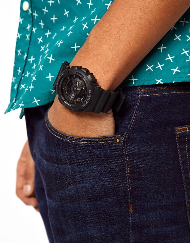 This Casio G-shock Analogue-Digital Watch for Men is the perfect timepiece to wear or to gift. It's Black 50 mm Round case combined with the comfortable Black Plastic watch band will ensure you enjoy this stunning timepiece without any compromise. Operated by a high quality Quartz movement and water resistant to 20 bars, your watch will keep ticking. Sporty and fashionable watch that is suitable for the daily life of every men -The watch has a calendar function: Day-Date-Month, Worldtime, Stop Watch, Timer, Alarm, Light High quality 21 cm length, 22 mm wide Black Plastic strap with a Buckle Case diameter: 50 mm, Case height: 14 mm and Case color: Black Dial color: Black