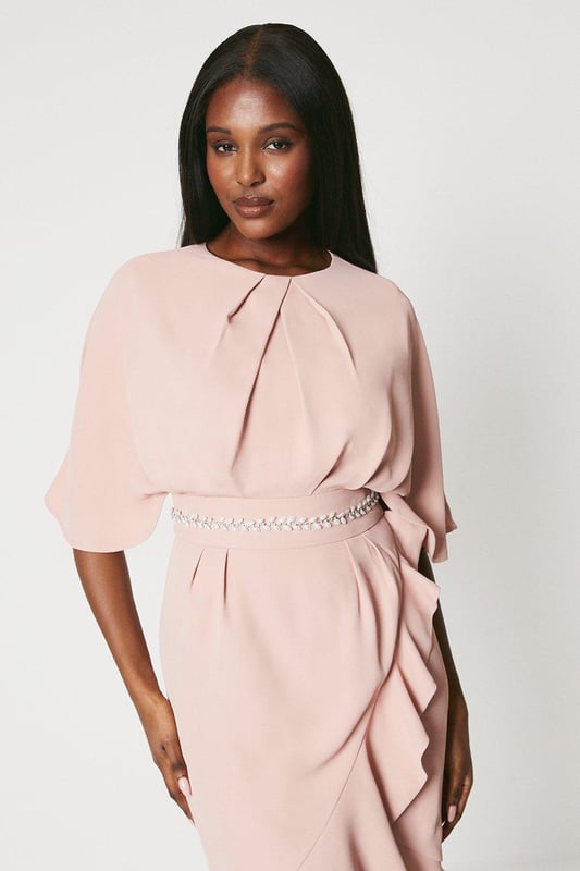 Frill wrap dress clearance