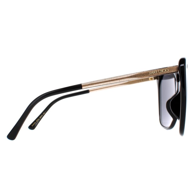 Jimmy Choo Butterfly Womens Black Grey ELE/F/S  Sunglasses are a modern butterfly frame, enhancing your facial features while providing optimal sun protection. The high-quality acetate material used in their construction ensure durability and comfort, making them the ideal companion for both everyday wear and special occasions. The Jimmy Choo logo features on the temples for brand authenticity.