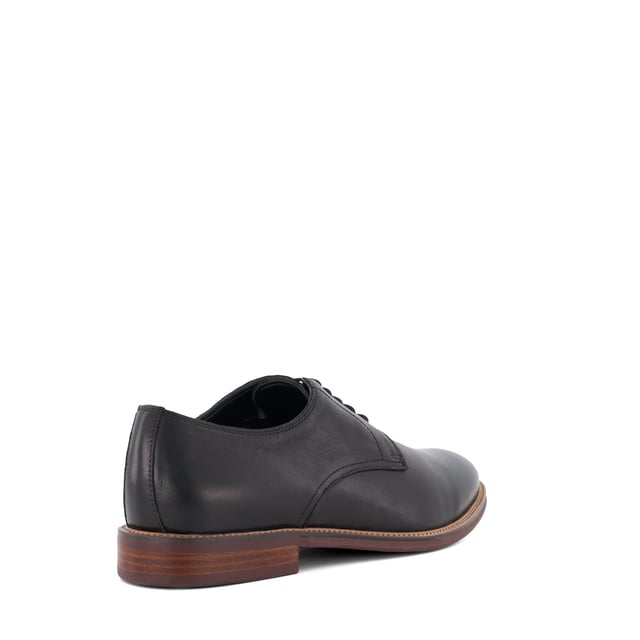 Dune Mens STANLEYYY Smart Lace-Up Shoes Stanleyyy Refresh your sartorial edit with Stanleyyy. Crafted from the finest material, this round-toed silhouette features a five-eyelet system and is detailed with tonal stitch details and a wooden veneer sole, enhanced with a contrast-stitch trim.