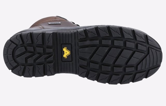 A fully waterproof practical safety boot with steel toe, steel midsole, double padded mesh collar, PU scuff cap for extra durability, moulded PU footbed for all day comfort and dual density PU outsole.
- Classic and Contemporary Waterproof Safety Boot. Ideal for Working Outdoors- Upper is made with Water Resistant Leather- Deep Padded Breathable Mesh Collar Provides Better Comfort- Sturdy Metal Hooks for Lacing- Comfortable and Cushioned Removable PU Footbed with Arch Support- Injected Moulded PU Scuff Cap for Extra Durability. Ideal when working on the knees- Dynamic and Raised Injected PU Midsole Clasps the Upper to Provide Increased Protection- Raised Heel for Enhanced Comfort and Stability to Provide Excellent Energy Absorption- Cleated Outsole Provides Ultimate Performance and Grip in Varied Conditions- Ladder Grip Lines for Working at Heights