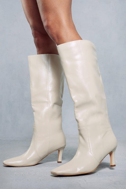Womens low heel knee high boots outlet