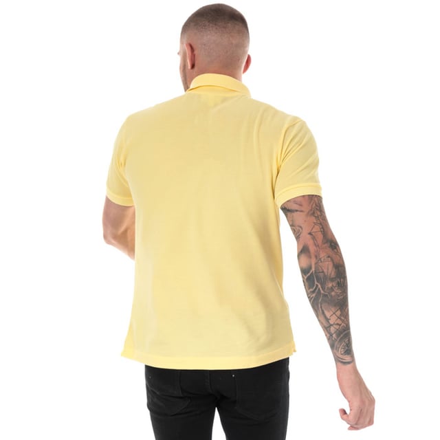 Lacoste L1212 poloshirt met klassieke pasvorm voor heren, geel