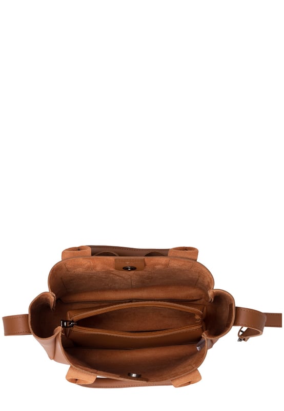 This dreamy mini grab bag is perfect for adding a contemporary look to your outfit. The soft PU exterior and contrast unlined interior gives it a premium finish and the gunmetal hardware adds quality. The subtle Claudia Canova blind debossed logo and intricate stitch detail finishes the look. Inside is a secure zip top pouch, which can be removed by unfastening the snap clasp buttons, perfect to use as a portable makeup bag or to keep valuable items more secure. Features: , soft pu outer, Unlined Interior, Claudia and Canova Blind Deboss Logo, 2 x Short Grab / Tote Handles, Adjustable longer shoulder strap, Magnetic snap claps opening to the main compartment, Removable zip top pouch (Meausure 215W x 152H x 50D), 2 x Quick access slip pockets in front Style Ref: 84608 TAN