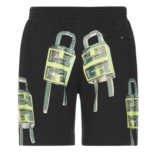 Eleva tu estilo con los pantalones cortos negros Jogg. Estos comodos pantalones cortos de Givenchy Black ofrecen un look elegante y versatil, perfecto para cualquier ocasion. Ya sea que vayas al gimnasio o hagas recados, estos pantalones cortos brindan estilo y funcionalidad. !Renueva tu guardarropa hoy!, 100% Algodon, Cinturilla elastica, Bolsillo grande en la espalda, Diseo integral, Shorts negros, Ropa urbana