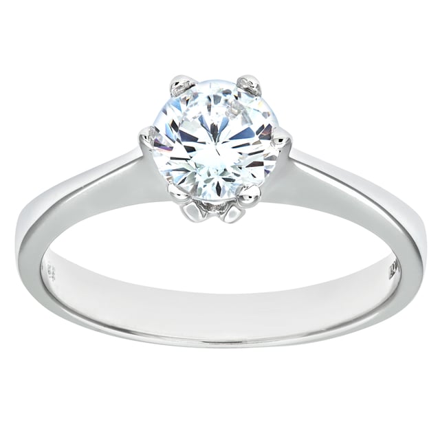 9K (375) White Gold: 2.6gr; # Cubic Zirconia