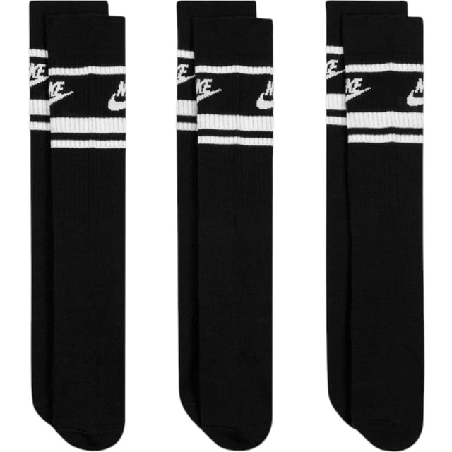 Nike Dri-fit Technology Helps You Stay Dry and Comfortable. -- . Thick terry sole provides comfort and impact absorption. Ribbed arch band offers a supportive feel. Crew silhouette covers your ankle and lower calf. With Nikes staple Dri-Fit technology wicking away moisture, keeping your feet dry and comfortable, these socks should be cemented as a part of any outfit.