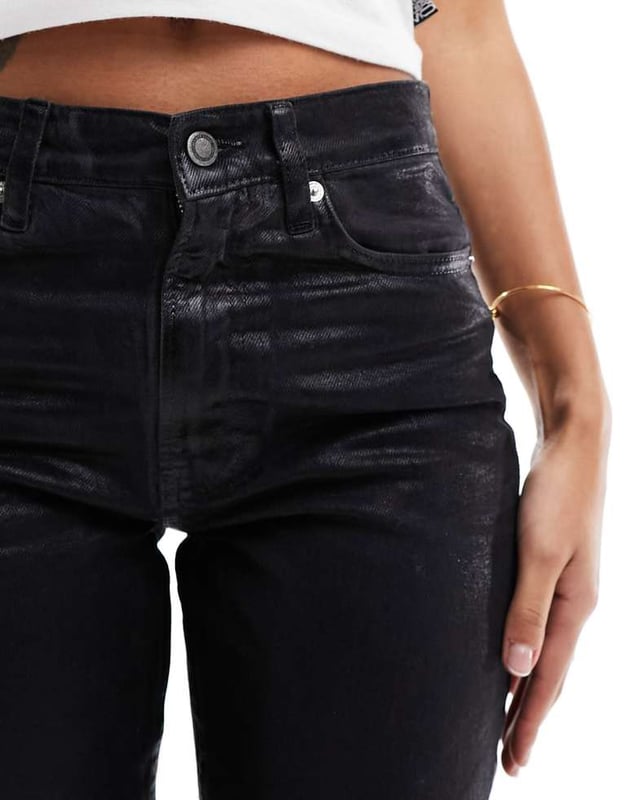 Jeans by Only Join the jean scene Straight fit Coated finish High rise Belt loops Five pocketsSold By: Asos