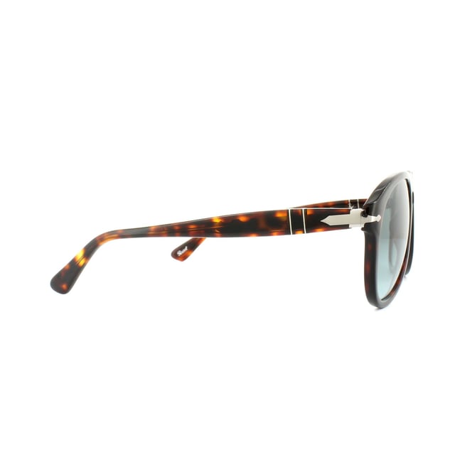 Persol Sunglasses 0649 24/86 Dark Havana Light Blue Gradient 54mm are technically innovative as well is impressively stylish with the Victorflex system that gives the bridge maximum flexibility with metal inserted into the acetate as seen on the bridge of these awesome Persol shades as well as the classic silver arrow on the temple. Steve McQueen has famously worn these superb Persol 649 sunglasses