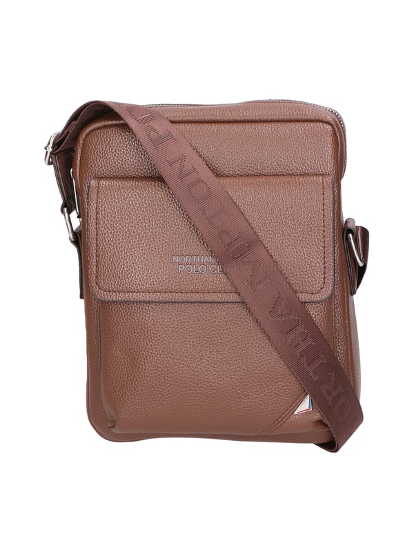 Northampton polo club Herren -Umhängetasche in veganem Leder. Einzelfach. Veganer Produkt.