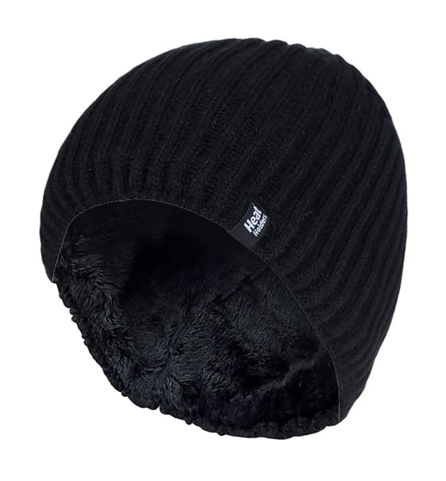 If you want a hat from the ultimate thermal clothing brand then browse through our range of hats, these finely ribbed thermal hats are a comfortable and perfect choice. This Heat Holders ribbed fine rib knitted beanie hat has a fur-like plush insulation lining, called Heatweaver, that is even more effective at holding warm air in. This silky, soft fleece lined beanie doesn't just feel luxurious, it also assures you of warm ears in the harsh cold weather winter. This all is made with the Heat Holders Yarn which is expertly made in order to keep you nice and warm, with its superior moisture wicking abilities and keep all the cold out. All these features guarantee that you are toasty warm throughout the cold weather. The fine rib construction makes it more secure around your head. These thermal beanie hats are available in black, brown, charcoal and navy and are available in one size. They are machine washable and are predominantly made of acrylic.