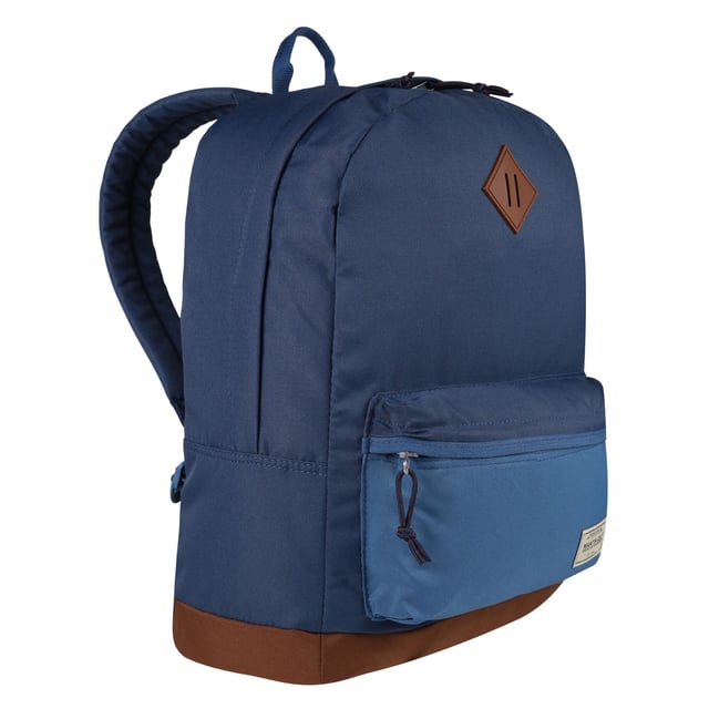 100% Polyester. Fabric: Recycled. Fastening: Zip. Adjustable Shoulder Strap, Key Clip, Laptop Pocket, Padded Straps. Compartments: Laptop. Pockets: 1 Security Pocket, 1 Padded Pocket, 1 Front Pocket, 1 Zip Pocket. Capacity: 20L.