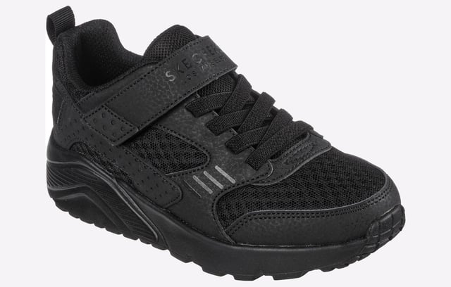 Cool trainer style takes him everywhere with the Skechers Street Uno Lite - Zelton shoe. This classic slip on trainer features a smooth synthetic and mesh fabric upper with an Air-Cooled Memory Foam comfort insole.
- Smooth synthetic and mesh fabric upper- Perforaion and emboss detailing on upper- Padded collar and tongue in a slip on design- Stretch laced front panel and adjustable instep strap- Flexible traction outsole- Tonal color ideal for uniform wear- Machine washable- Skechers logo detail
