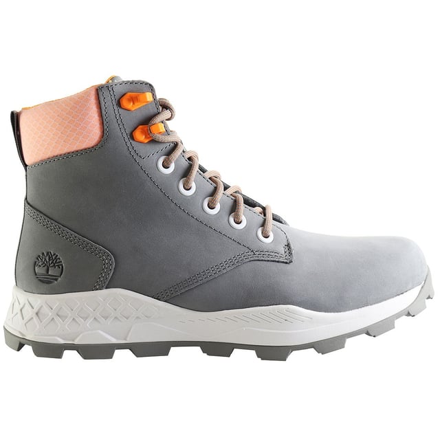 Timberland Brooklyn Lace-Up Grey Nubuck Leather Mens Boots A2HQS