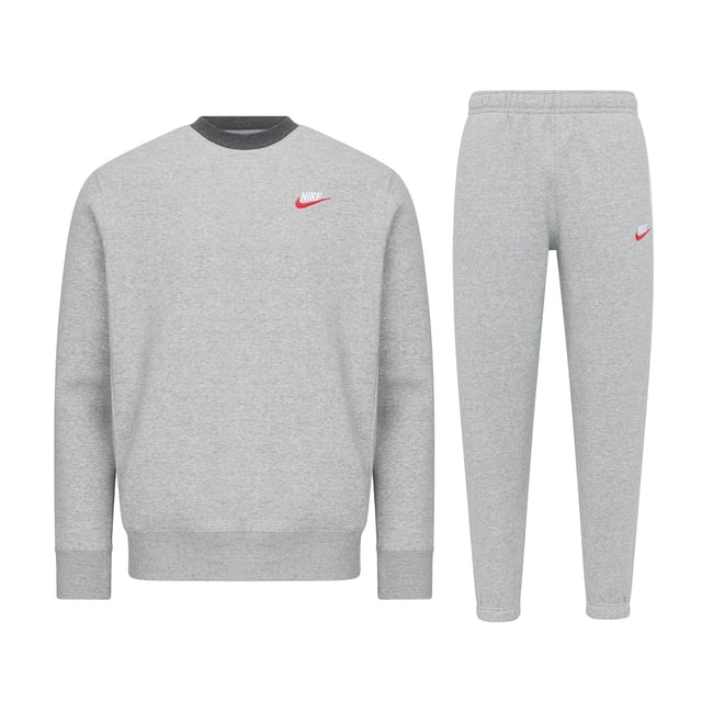 Nike club tracksuit grey discount