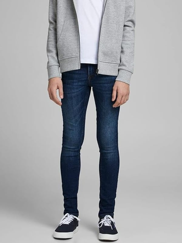 These Jack & Jones Boy's Denim Jeans are made of 79% Cotton, 19% Polyester, and 2% Elastane, making them stretchy and Comfortable to Wear.
These skinny blue denim boys jeans will go well with any t-shirts, and shirts, jumpers, or create your own style.
These junior kids jeans in blue denim are available in sizes from 8 years to 15 years.
Our Denim Jeans for boys is machine washable, making It easy to care For. We recommend washing them at a medium wash and washing dark colours separately for long-lasting material durability.
