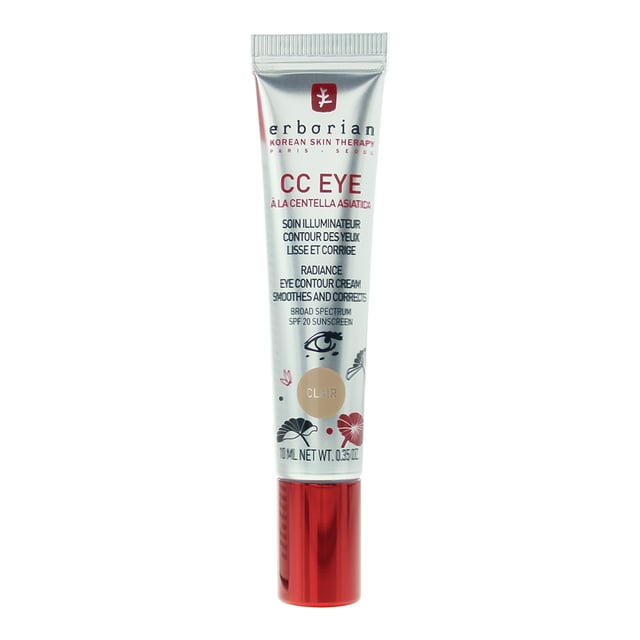 Erborian CC Eye Eye Contour Cream is infused with Centella Asiatica, which soothes and repairs delicate skin while providing deep hydration. This multitasking formula conceals dark circles, reduces the appearance of fine lines, and illuminates the under-eye area for a refreshed, radiant look. Lightweight and gentle, it’s the perfect solution for brighter, smoother eyes.