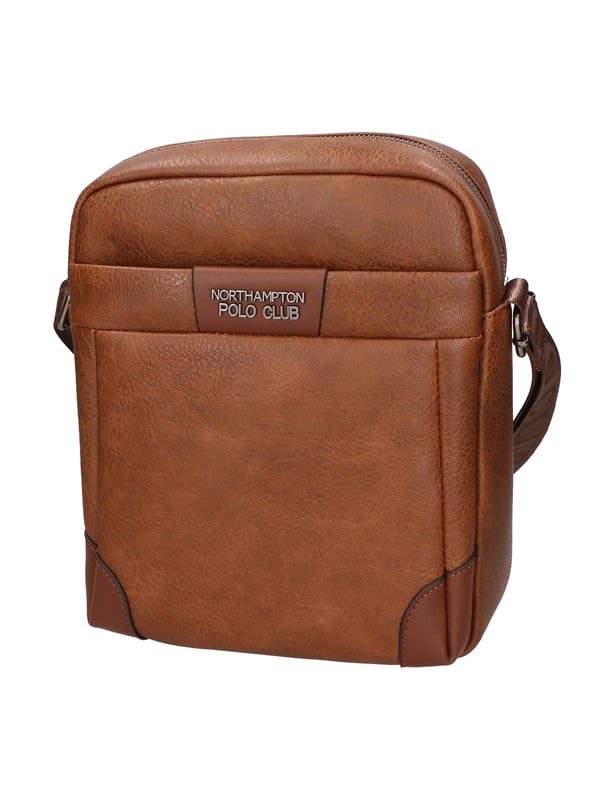 Northampton polo club Einzelfächer PU Leder -Messenger -Umhängetasche. Veganer Produkt.