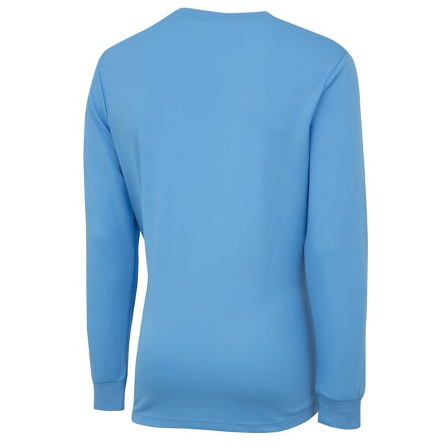 100% Polyester. Fabric: Micro Eyelet. Design: Logo. Neckline: Crew Neck, Ribbed. Sleeve-Type: Long-Sleeved. Cuff: Ribbed.