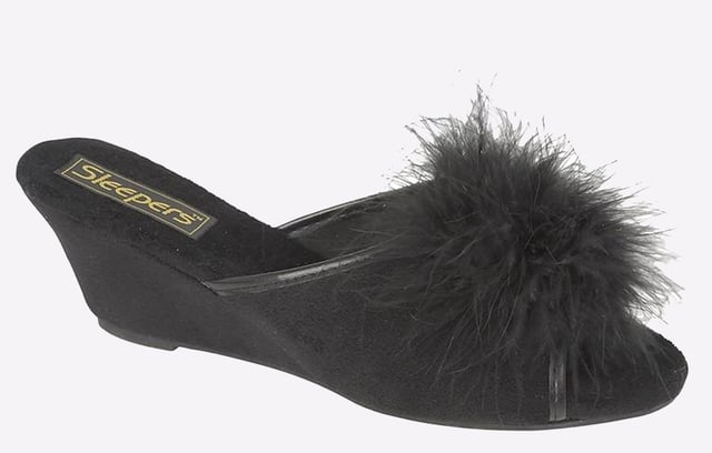 Update your wardrobe with the Sleepers Anne Jewelled Rossette Boa Mule slippers, available at an affordable price.- Velour upper
- Jewelled Rosette Boa Mule Slipper
- Textile covered wedge sole