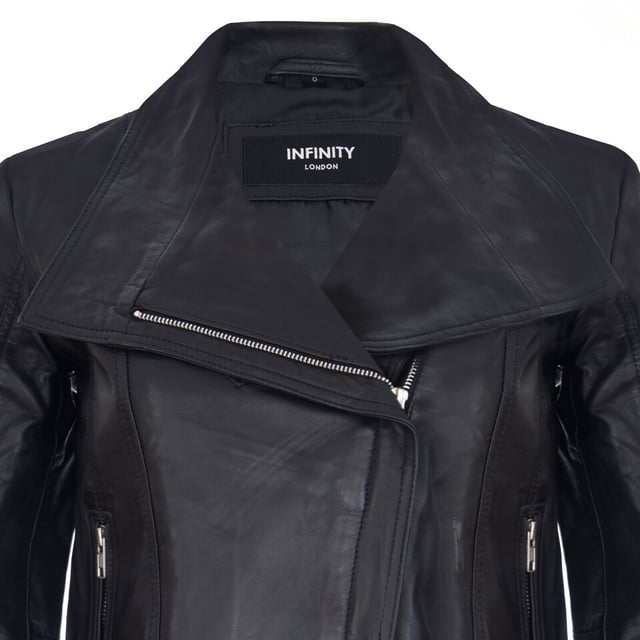 Elevate your style with this season's must-have fashion accessory Ã¯Â¿Â½ a perfectly crafted leather jacket that flawlessly combines cutting-edge design with timeless elegance. Here's why this jacket stands out:  
Classic Biker Spirit: This jacket embodies the classic biker spirit, featuring detailed paneling throughout for an authentic and stylish look. 
Customized Fit: Zipped gauntlet cuffs allow you to tailor the fit to your preference, ensuring both comfort and style. 
YKK Zip Front: The YKK zip front adds a sleek and functional element to the jacket, perfectly complemented by a classic biker rever collar. 
Short and Close-Fitting: With a shorter length and close fit, this biker jacket exudes chic style, making it a versatile addition to your wardrobe. 
Attention to Detail: Impeccable craftsmanship and attention to detail make this leather jacket a standout fashion piece, combining modern design with classic elements.  Make a bold fashion statement with this beautifully crafted leather jacket that seamlessly marries cutting-edge style and timeless elegance, sure to turn heads wherever you go