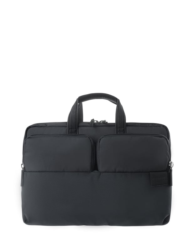 Unisex handtas met ritssluiting. twee open binnenzakken. twee voorvakken met ritssluiting en twee achtervakken met ritssluiting aan de buitenkant. verstelbare en afneembare schouderband. Polyester handvat. een binnencompartiment.  extern materiaal. polyester binnenkant. Afmetingen: 44x29x9 cm. Modeproduct