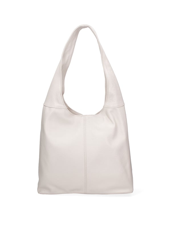 Bolso tipo cartera para mujer. El cierre es con cremallera. Los bolsillos internos son dos con cremallera y dos abiertos. Los bolsillos externos están ausentes. Falta la correa para el hombro. El mango es de piel. Hay dos compartimentos internos. El material exterior es piel auténtica tipo dólar. Internamente está forrado en tejido 70% algodón - 30% poliéster. Medidas: 39x55x13 cm. Hecho en Italia