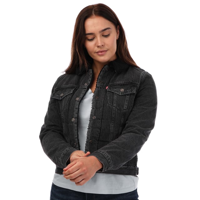 Women s Levis Original Sherpa Trucker Jacket in Black