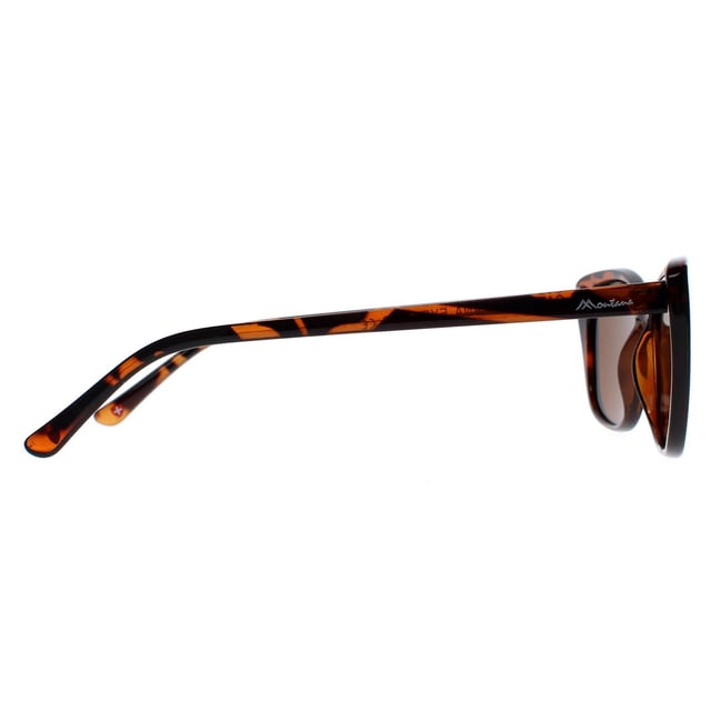 Montana Cat Eye Womens Tortoise Brown Polarized MP42  Sunglasses are a elegant cat eye frame crafted from lightweight acetate. The temples feature the Montana logo creating a fashion-forward look that complements any outfit, making these sunglasses a versatile accessory for both casual and formal occasions.
