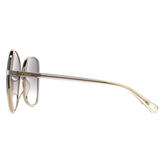 Chloe Butterfly Womens Las gafas de sol Ch0030s Franky de color gris a marrón con cristales difuminados y degradado dorado-gris son un elegante estilo mariposa elaborado en acetato ligero. El logotipo de Chloe luce en las finas patillas para garantizar la autenticidad de la marca.