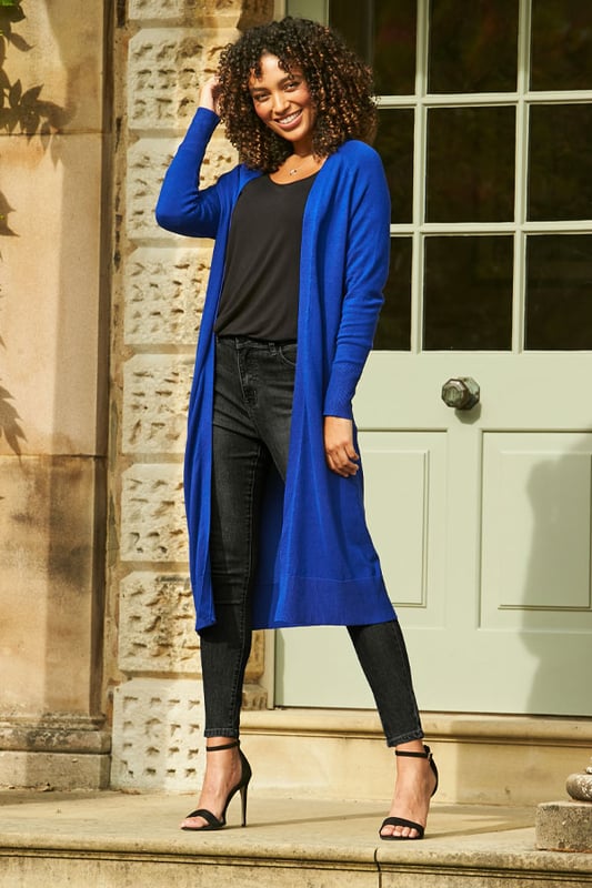 Longline duster cardigan top