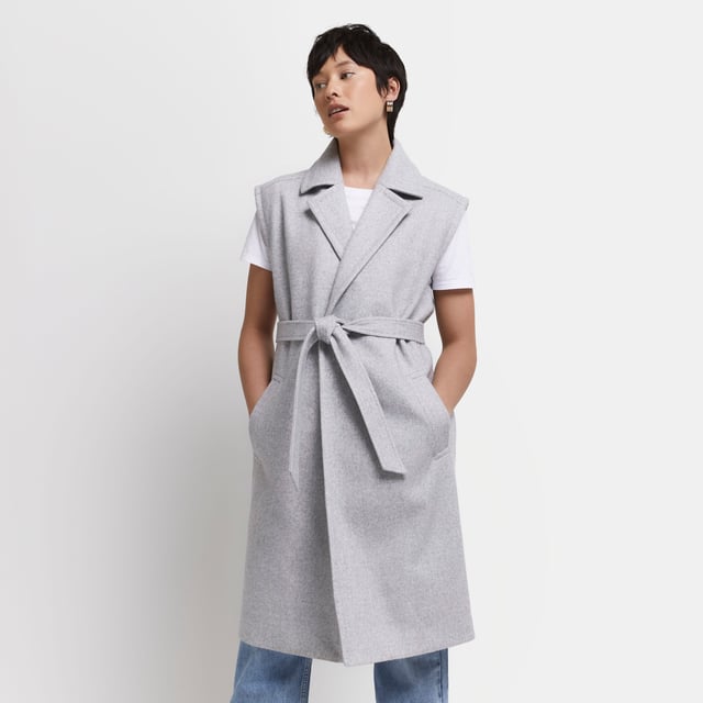 River island sleeveless coat