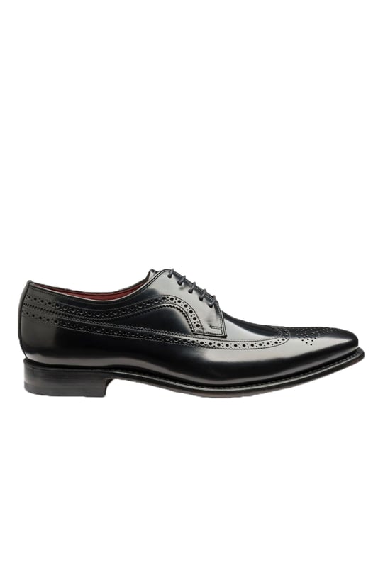 Loake Clint Formal Shoe Black
No English gentleman’s wardrobe is complete without a pair of handcrafted Goodyear welted brogues.This stylish wing brogue derby shoe, made using the ‘Ridge’ last shape is an essential for formal occasions that comes in black polished leather.

Leather
Made in India
Ridge Last Shape
Brogue detailing