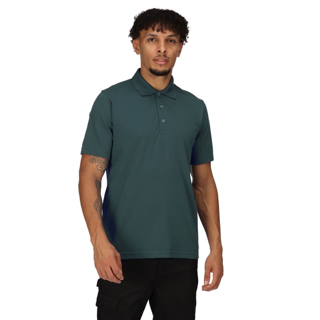 65% Polyester, 35% Cotton. Fabric: Pique. Design: Plain. Neckline: Polo Neck, Turn Down Collar. Sleeve-Type: Short-Sleeved. Fabric Technology: Hardwearing. 3 Button Placket.