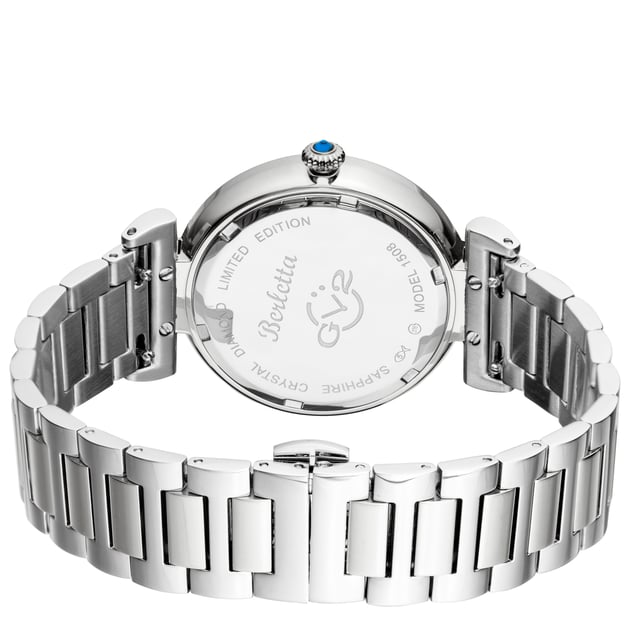 GV2 Berletta Swiss Quartz Diamonds Women s 1500.7 Black Dial